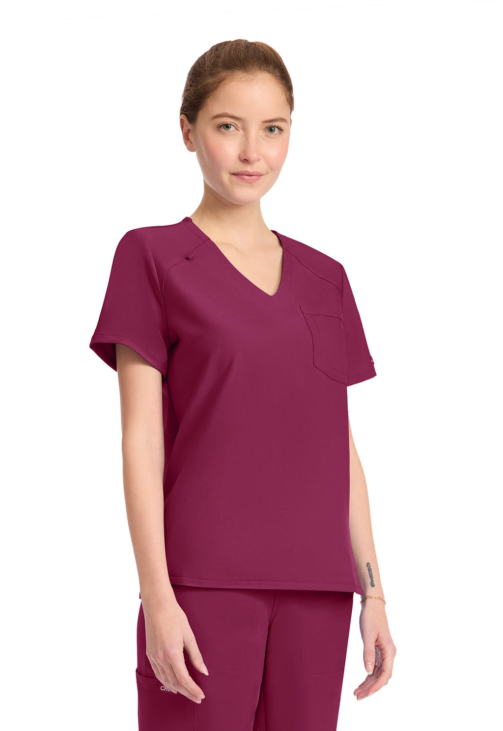 Originals Ultra CK954A Women's Tuck-in V-Neck Top Wine