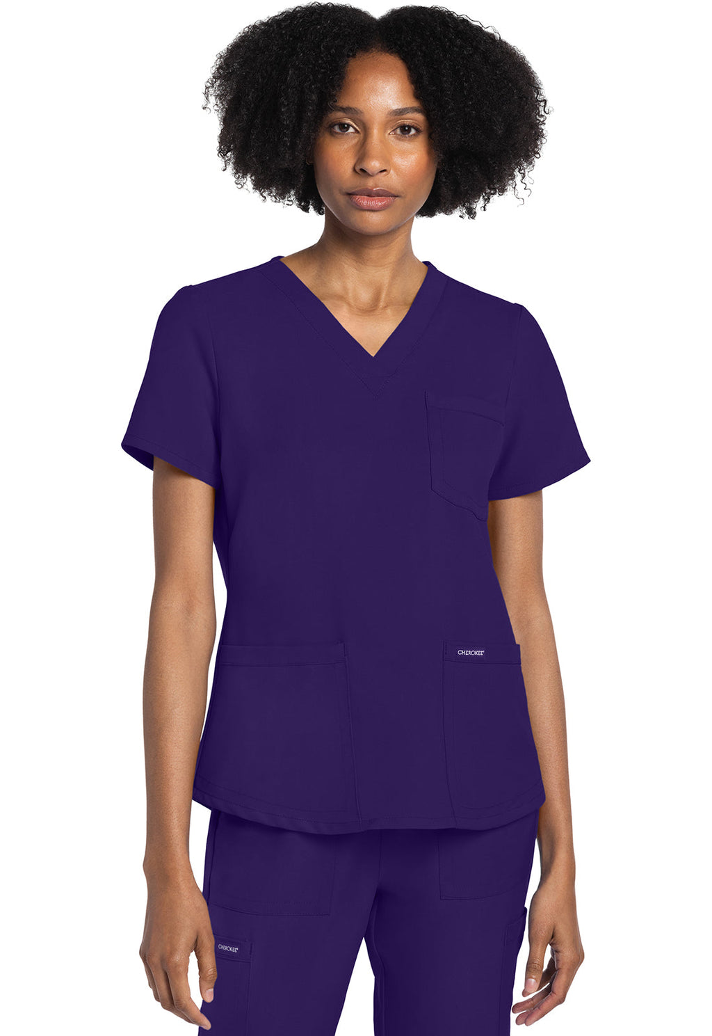 Workwear Originals Ultra CK961A Women's V-Neck Scrub Top Grape