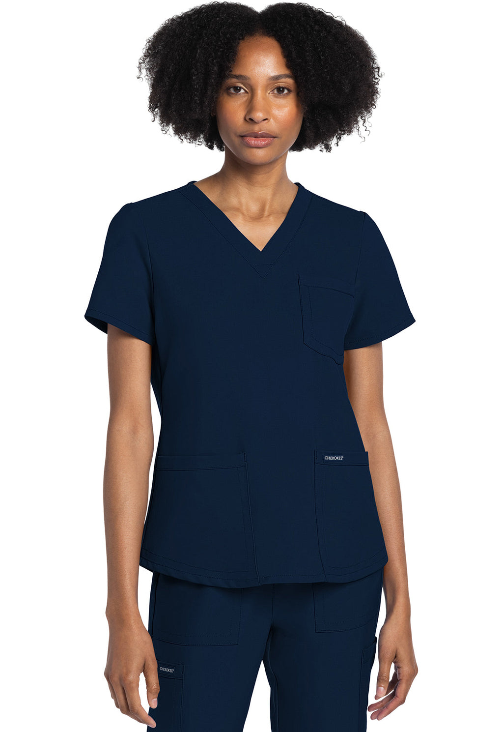 Workwear Originals Ultra CK961A Women's V-Neck Scrub Top Navy