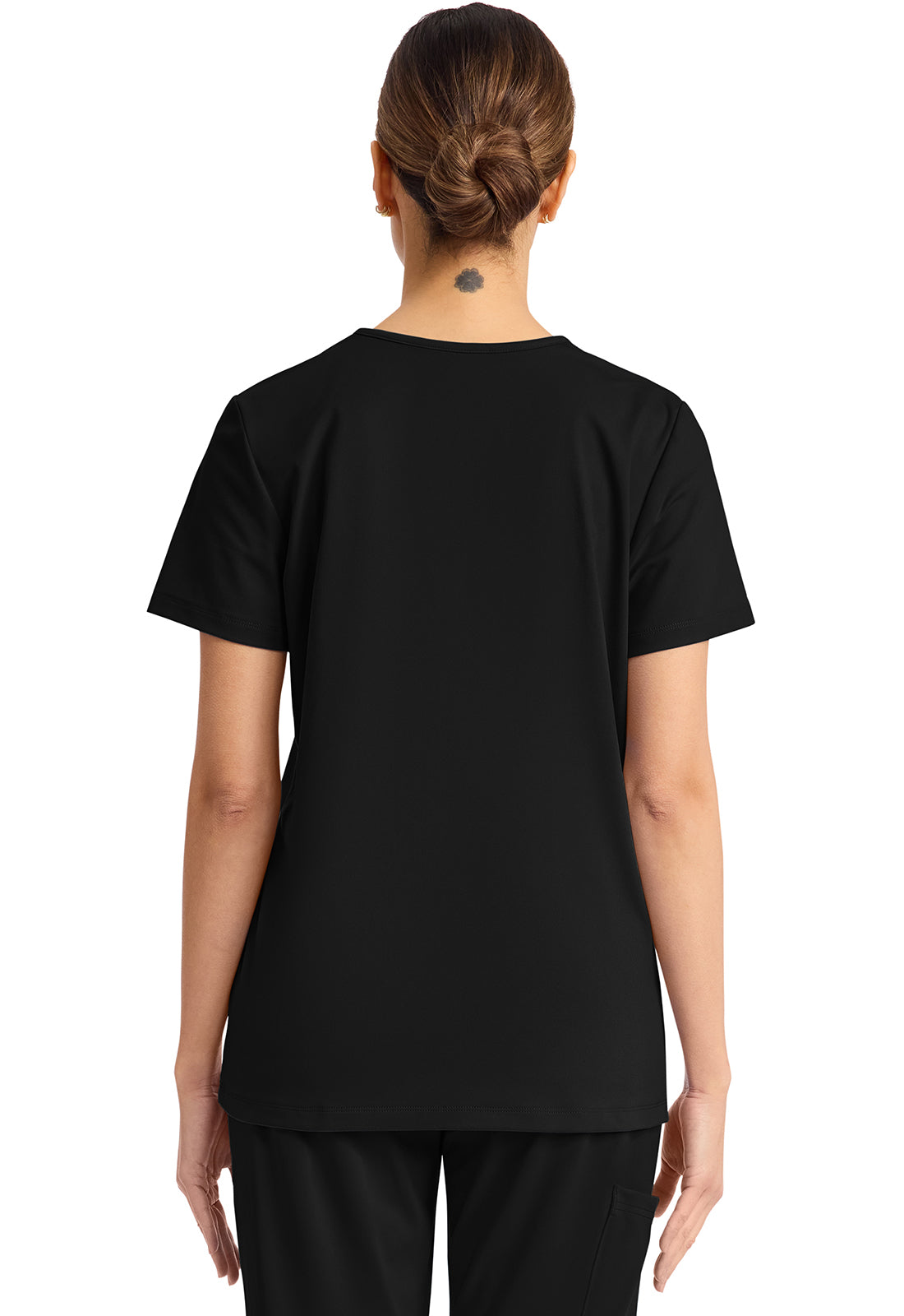 Achieve CK963 Women's Tuck in Scrub Top Black