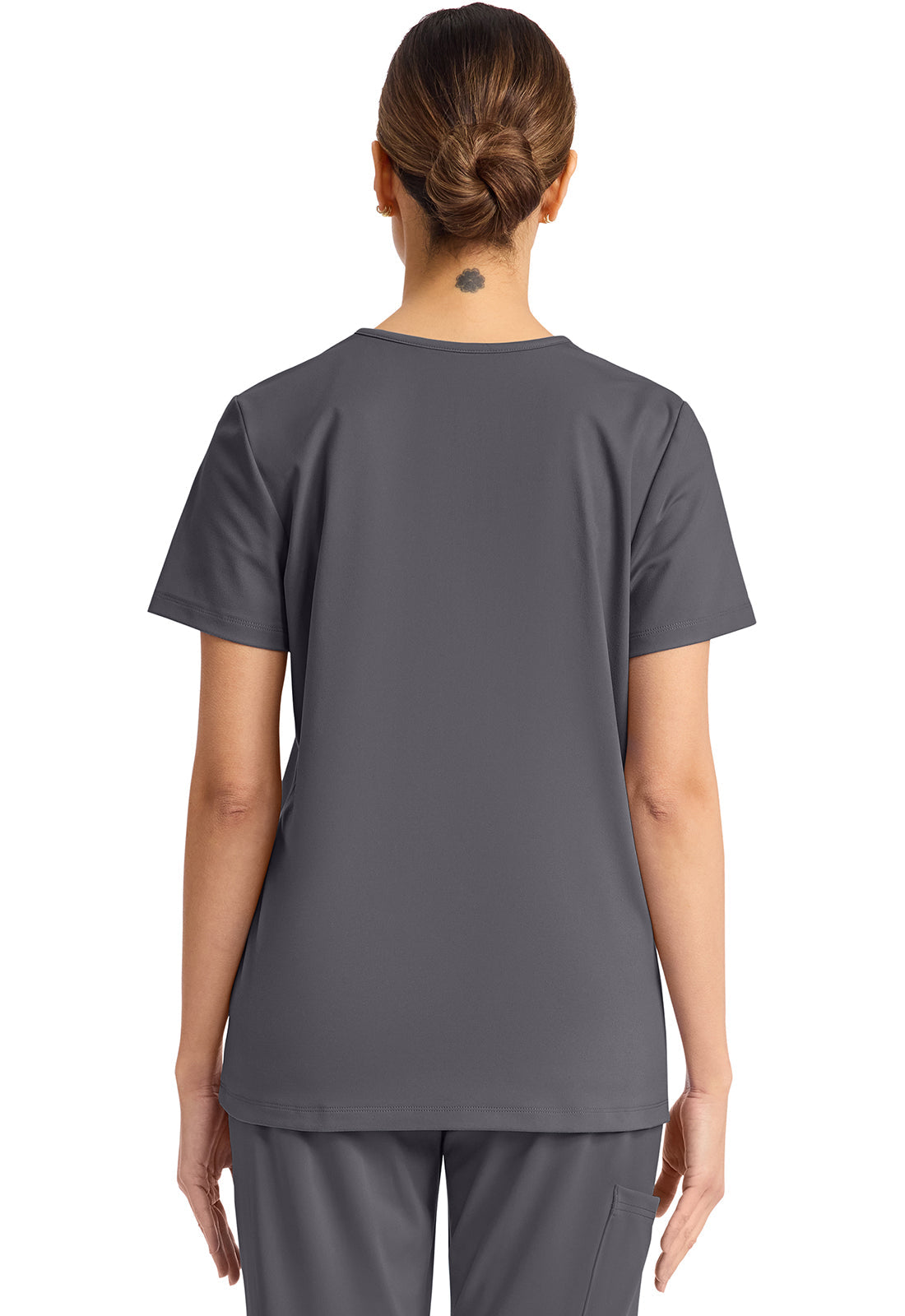 Achieve CK963 Women's Tuck in Scrub Top Pewter