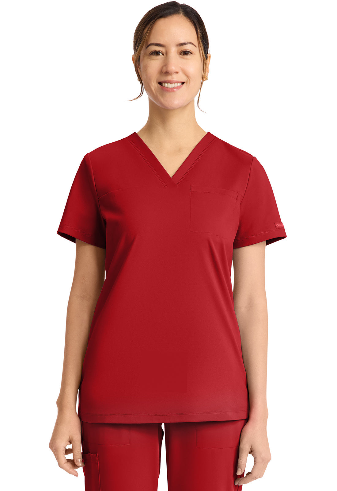 Achieve CK963 Women's Tuck in Scrub Top Red