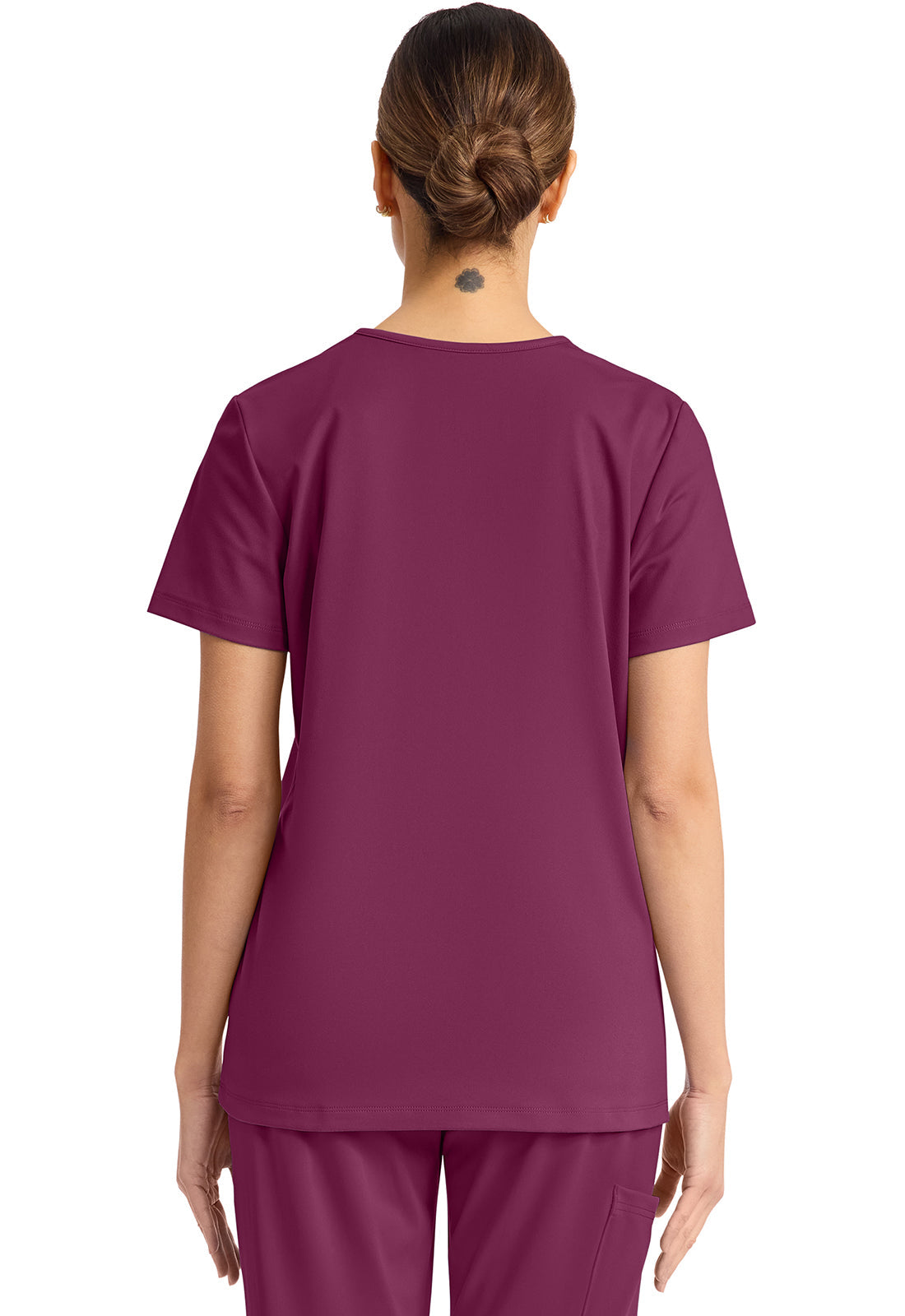 Achieve CK963 Women's Tuck in Scrub Top Wine