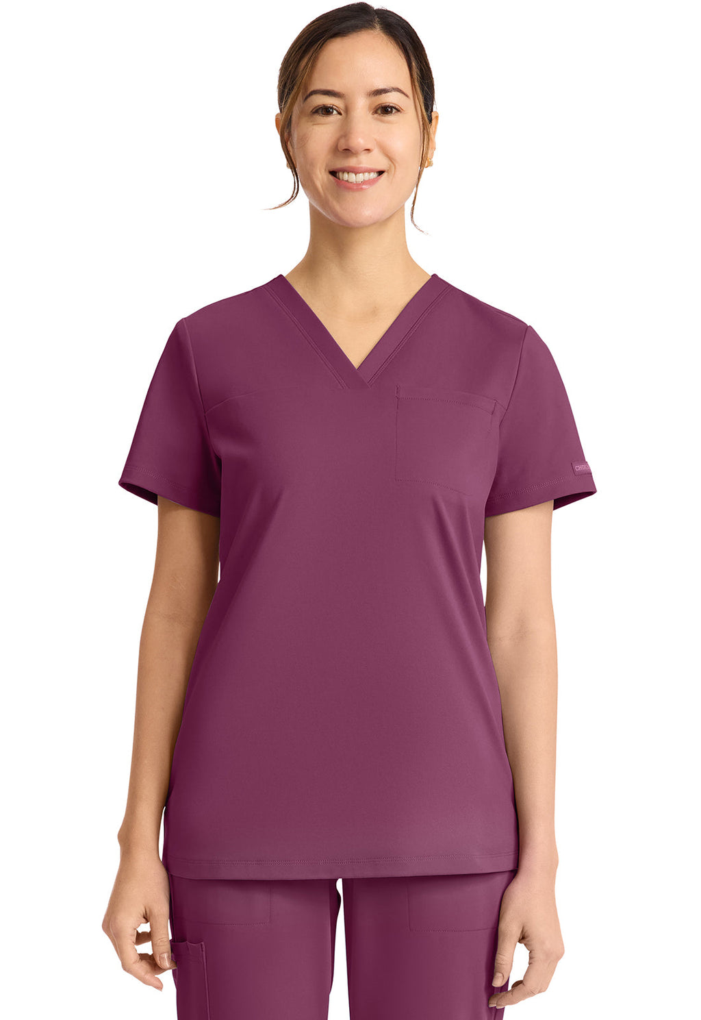 Achieve CK963 Women's Tuck in Scrub Top Wine