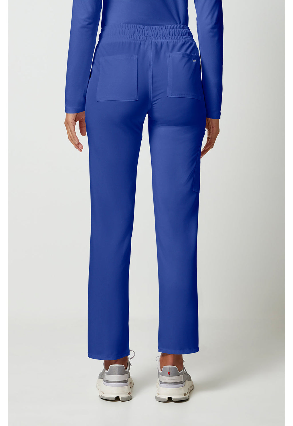 Allura CKA184 Women's Mid Rise Drawstring Tapered Leg Scrub Pants Galaxy Blue