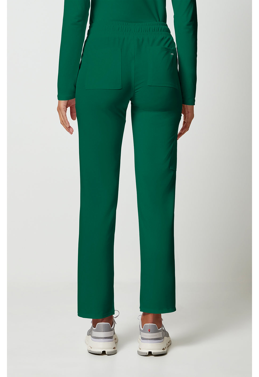 Allura CKA184 Women's Mid Rise Drawstring Tapered Leg Scrub Pants Hunter Green