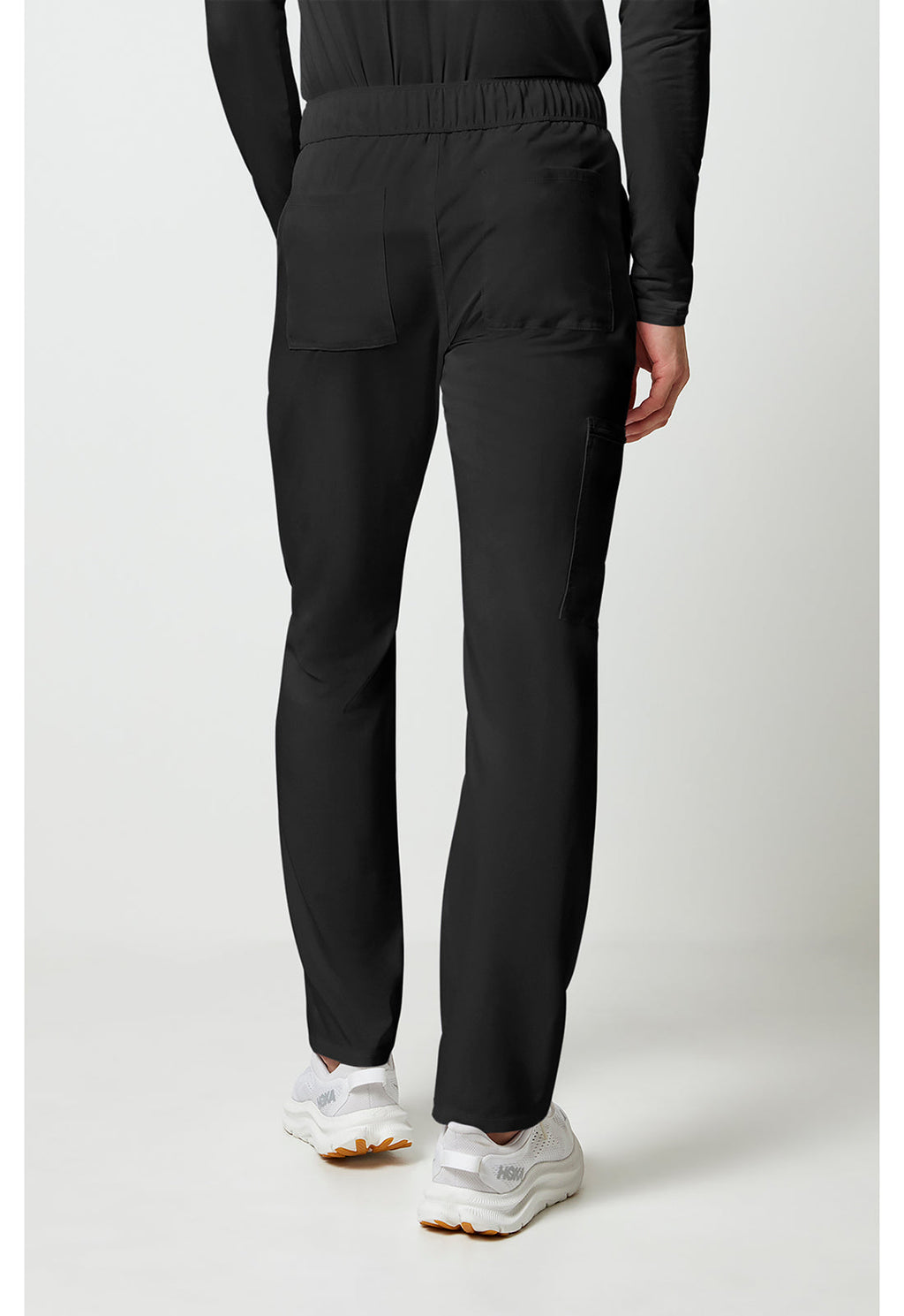 Allura CKA186 Men's Fly Front Cargo Scrub Pants Black