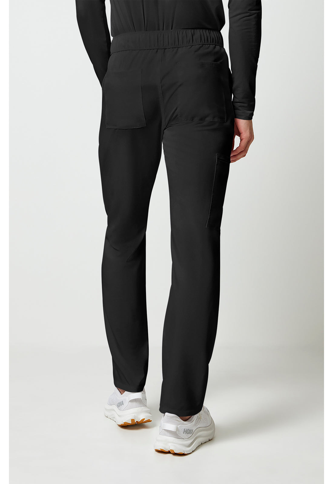 Allura CKA186 Men's Fly Front Cargo Scrub Pants Black
