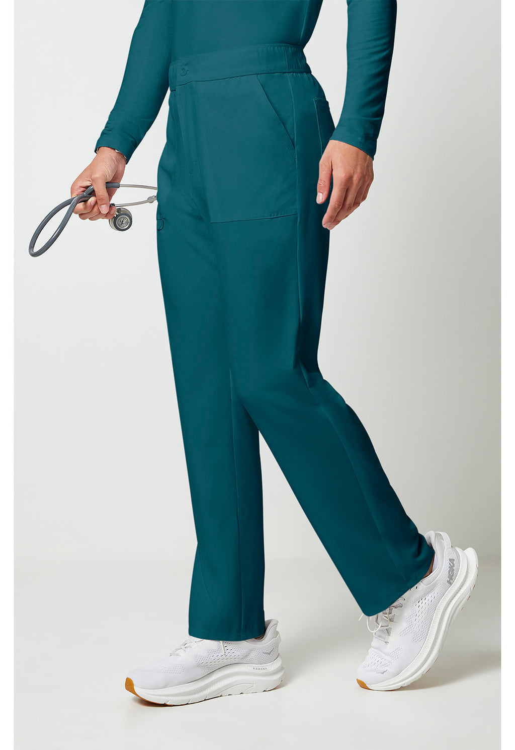Allura CKA186 Men's Fly Front Cargo Scrub Pants Caribbean Blue