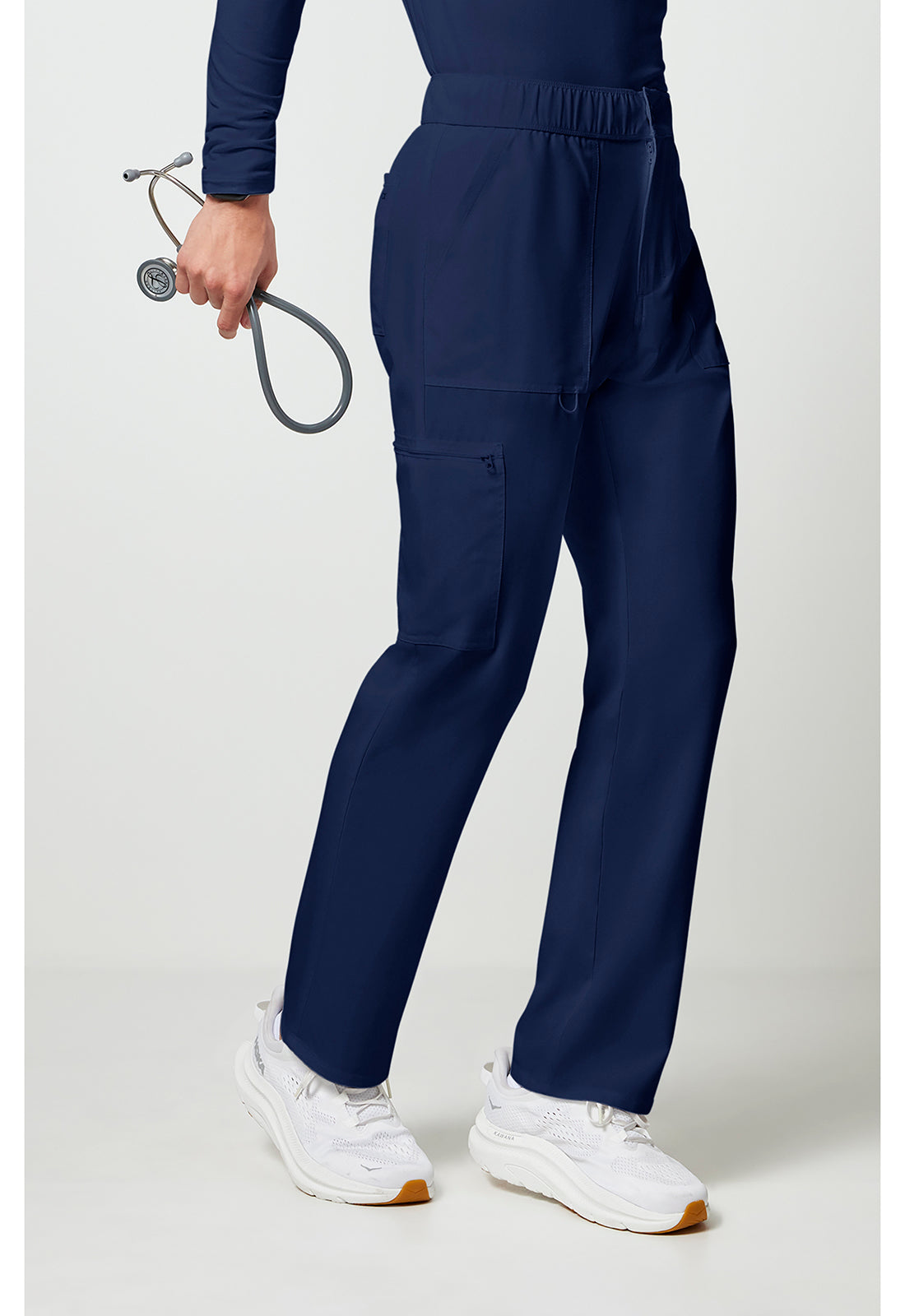 Allura CKA186 Men's Fly Front Cargo Scrub Pants Navy