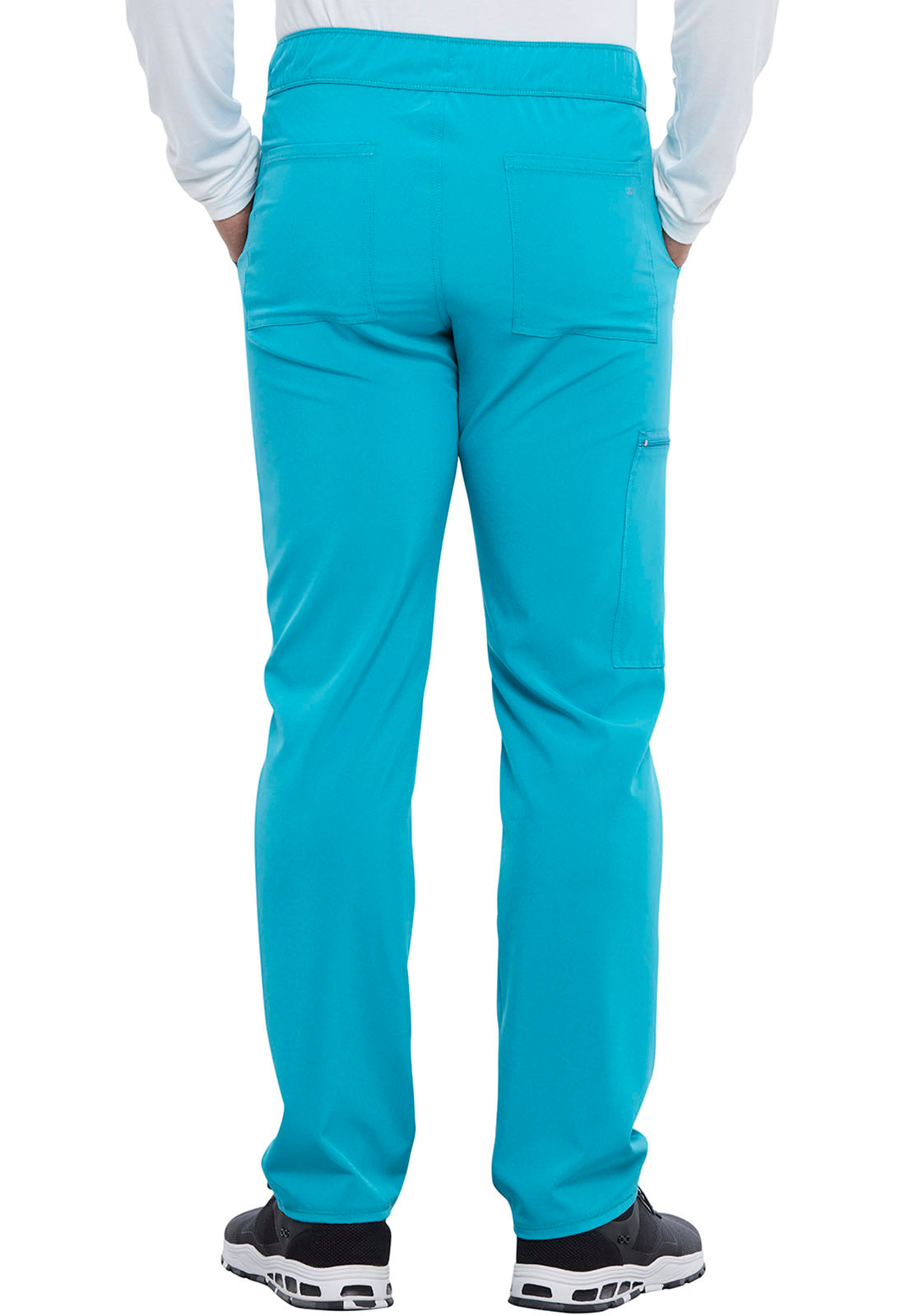 Allura CKA186 Men's Fly Front Cargo Scrub Pants Teal Blue