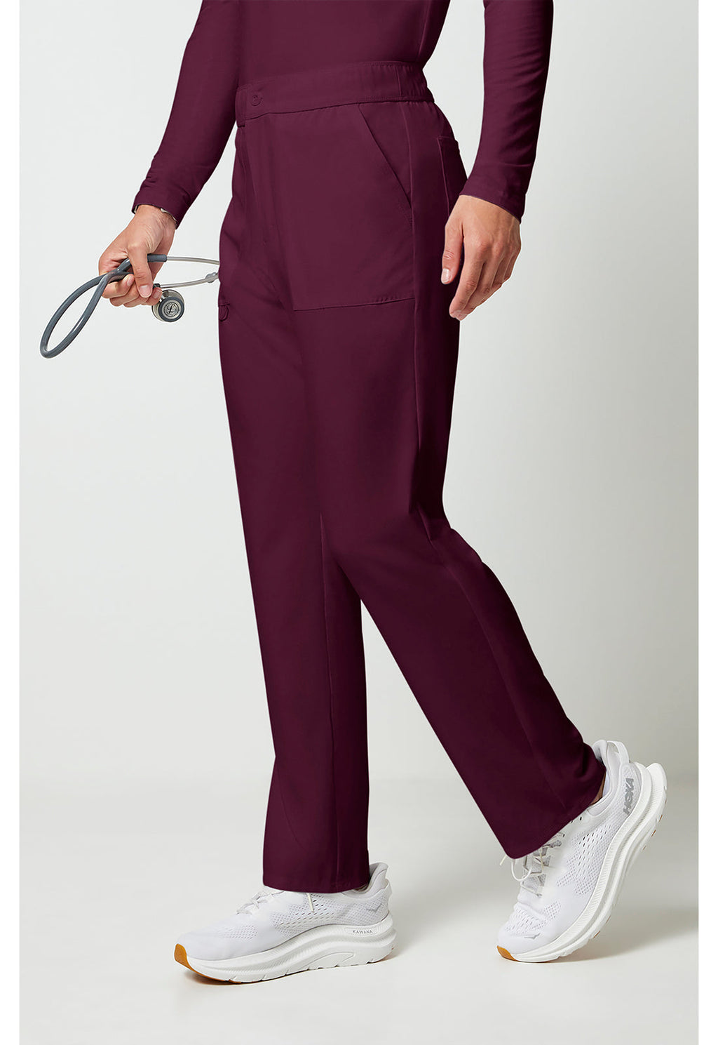 Allura CKA186 Men's Fly Front Cargo Scrub Pants Wine