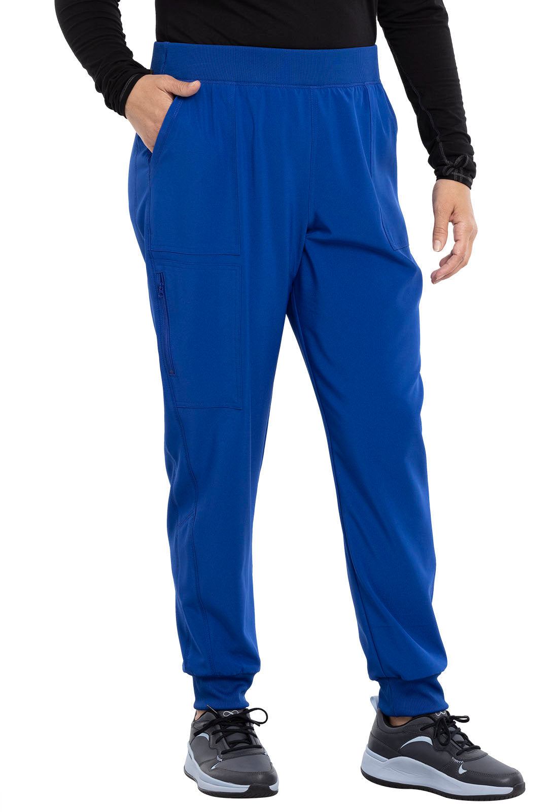 Allura CKA190 Mid Rise Jogger Galaxy Blue Model Image Left Side | Cherokee