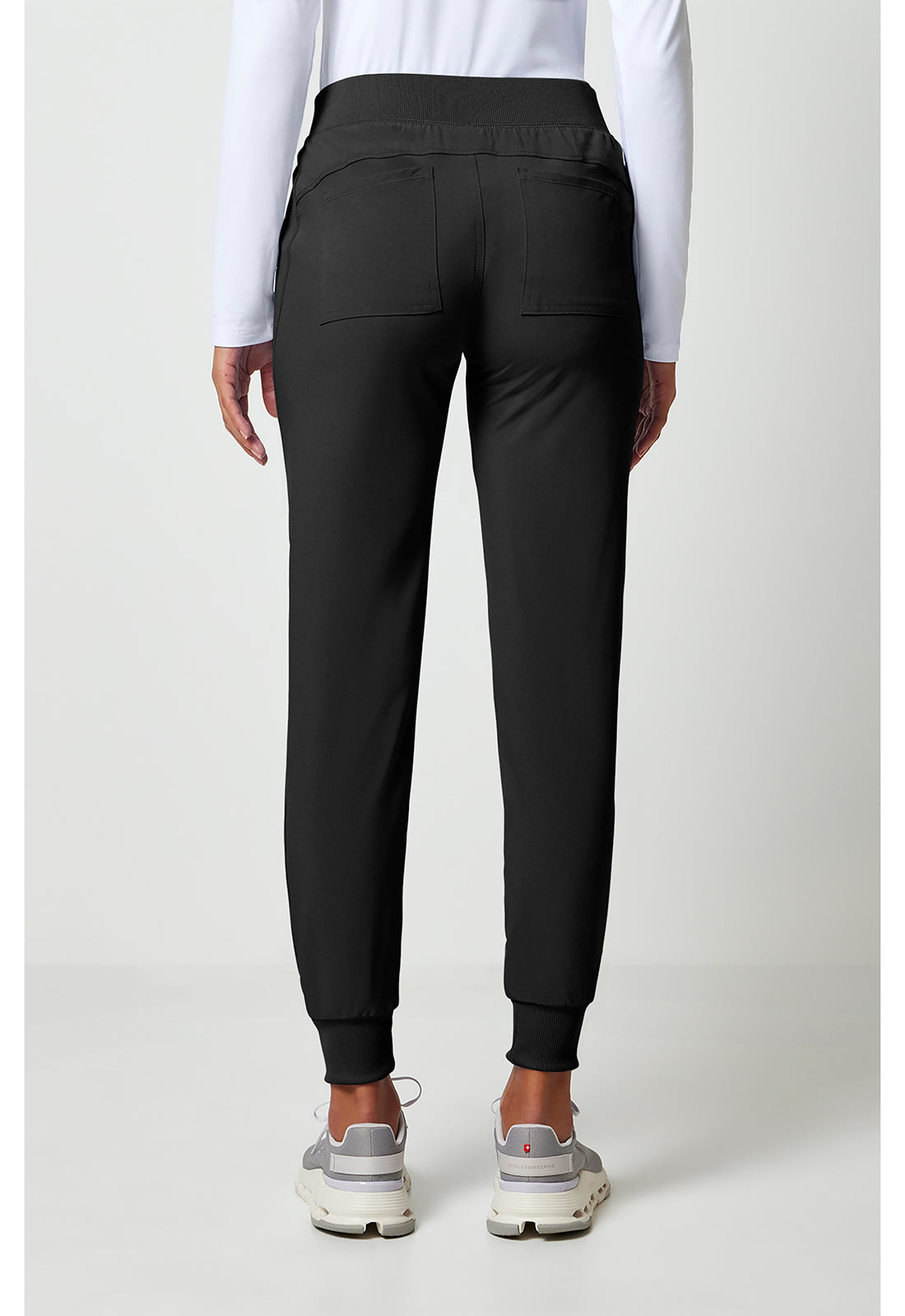 Allura CKA190 Women's Mid Rise Scrub Joggers Black