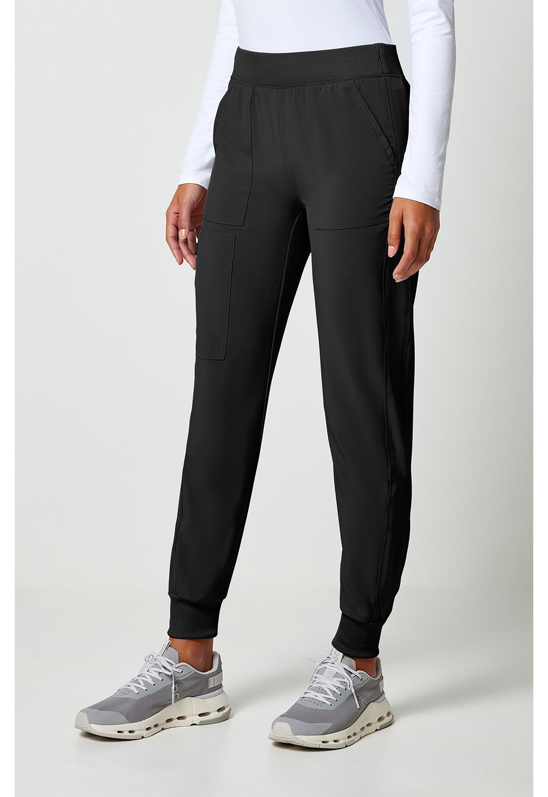 Allura CKA190 Women's Mid Rise Scrub Joggers Black