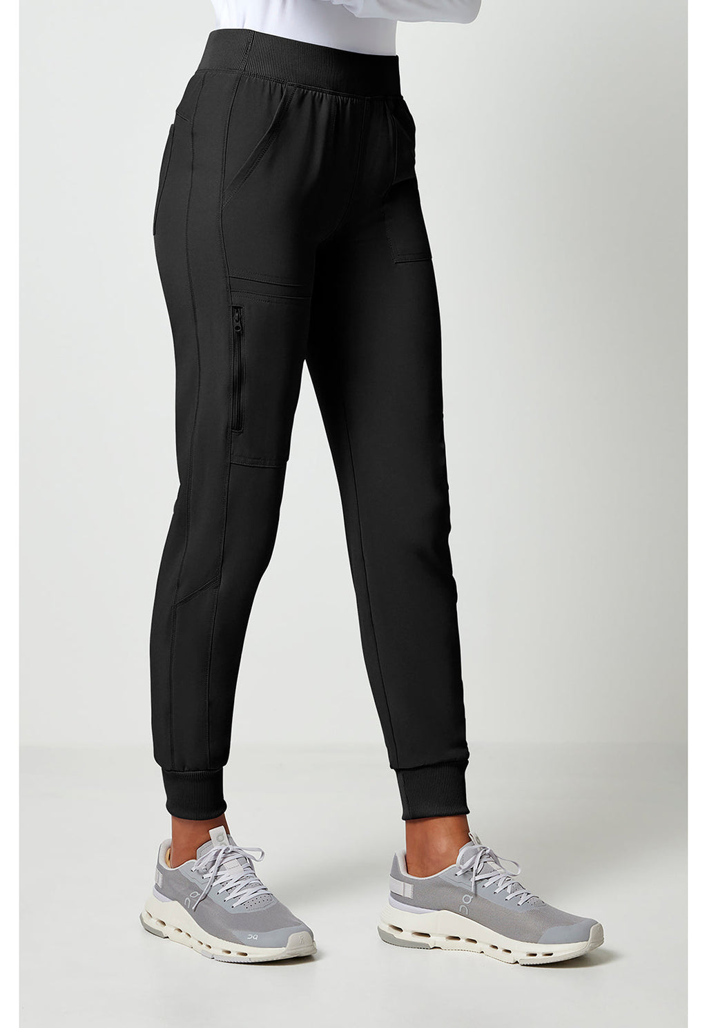 Allura CKA190 Women's Mid Rise Scrub Joggers Black