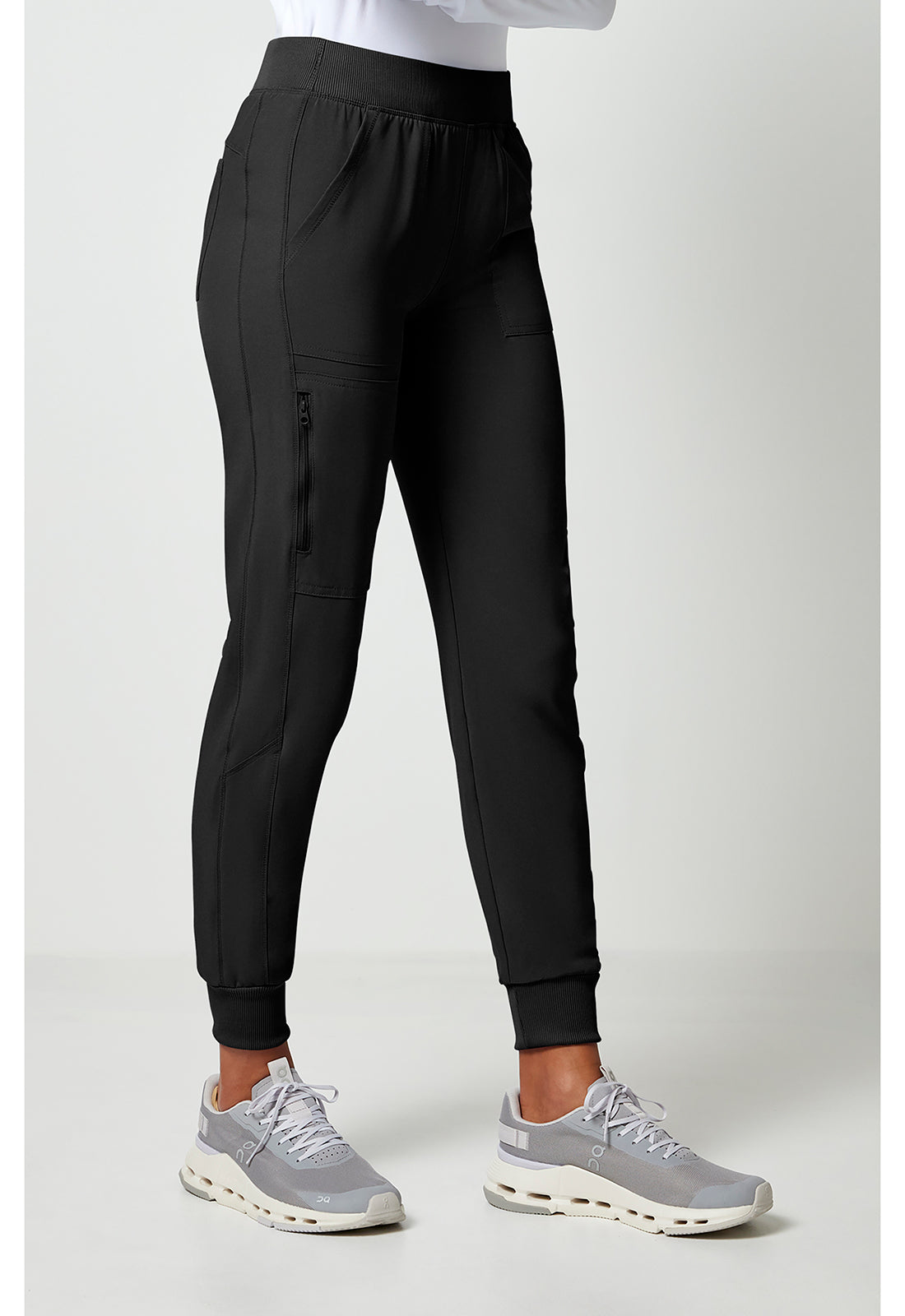Allura CKA190 Women's Mid Rise Scrub Joggers Black