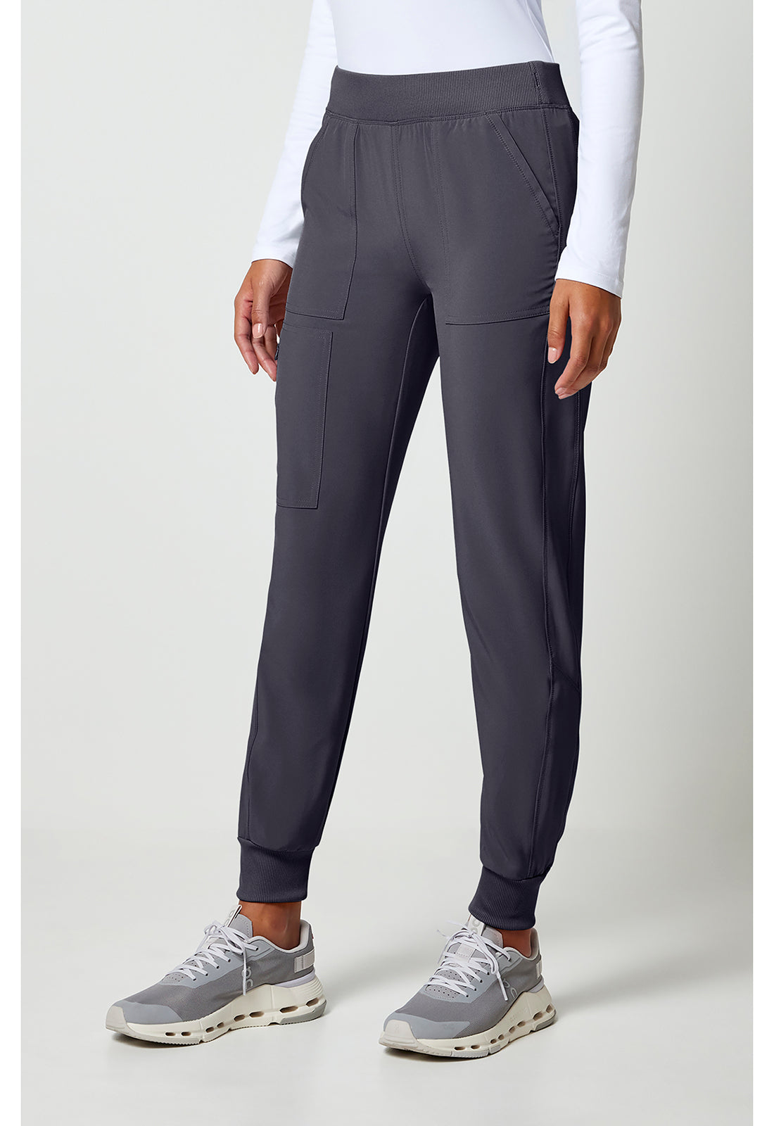 Allura CKA190 Women's Mid Rise Scrub Joggers Pewter