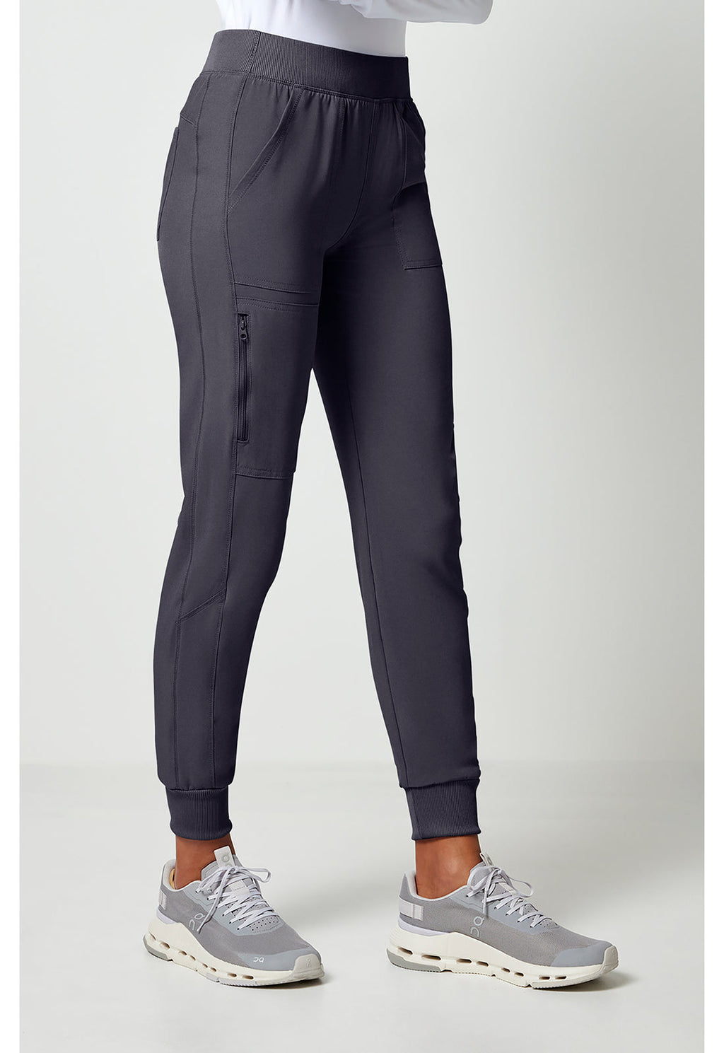 Allura CKA190 Women's Mid Rise Scrub Joggers Pewter