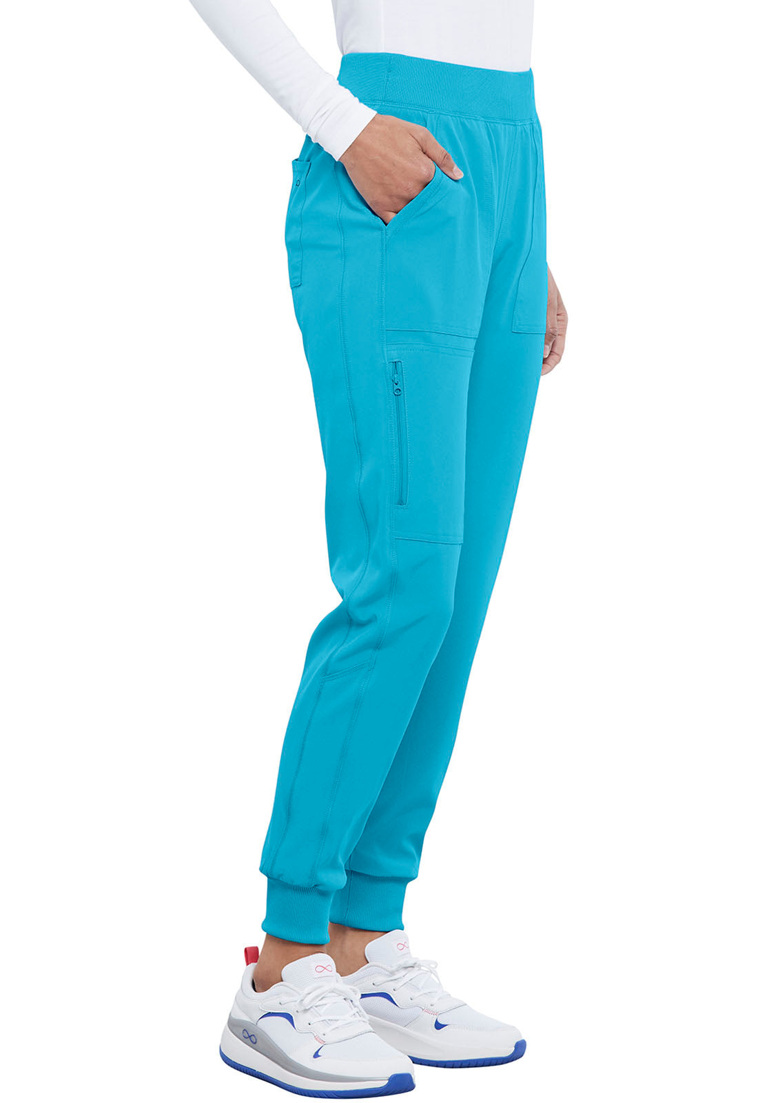 Allura CKA190 Women's Mid Rise Scrub Joggers Teal Blue