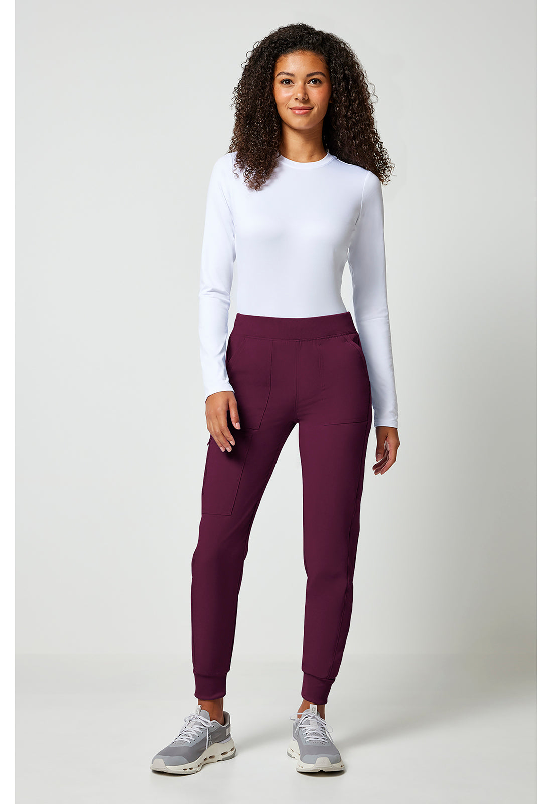 Allura CKA190 Women's Mid Rise Scrub Joggers Wine