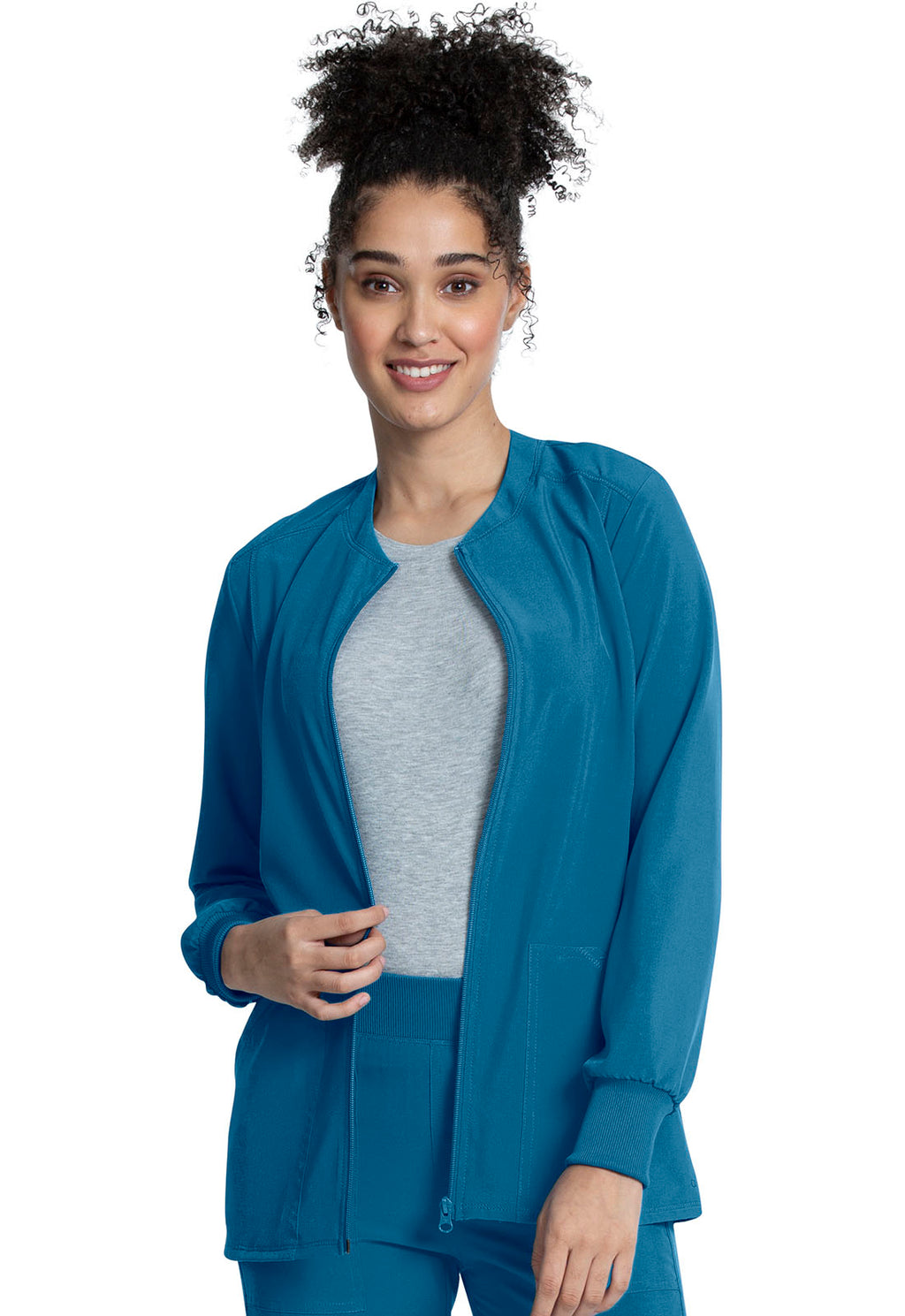 Allura CKA384 Women's Zip Front Jacket Caribbean Blue