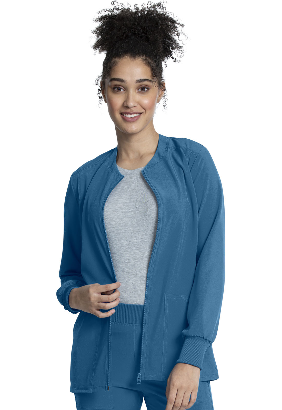 Allura CKA384 Women's Zip Front Jacket Caribbean Blue