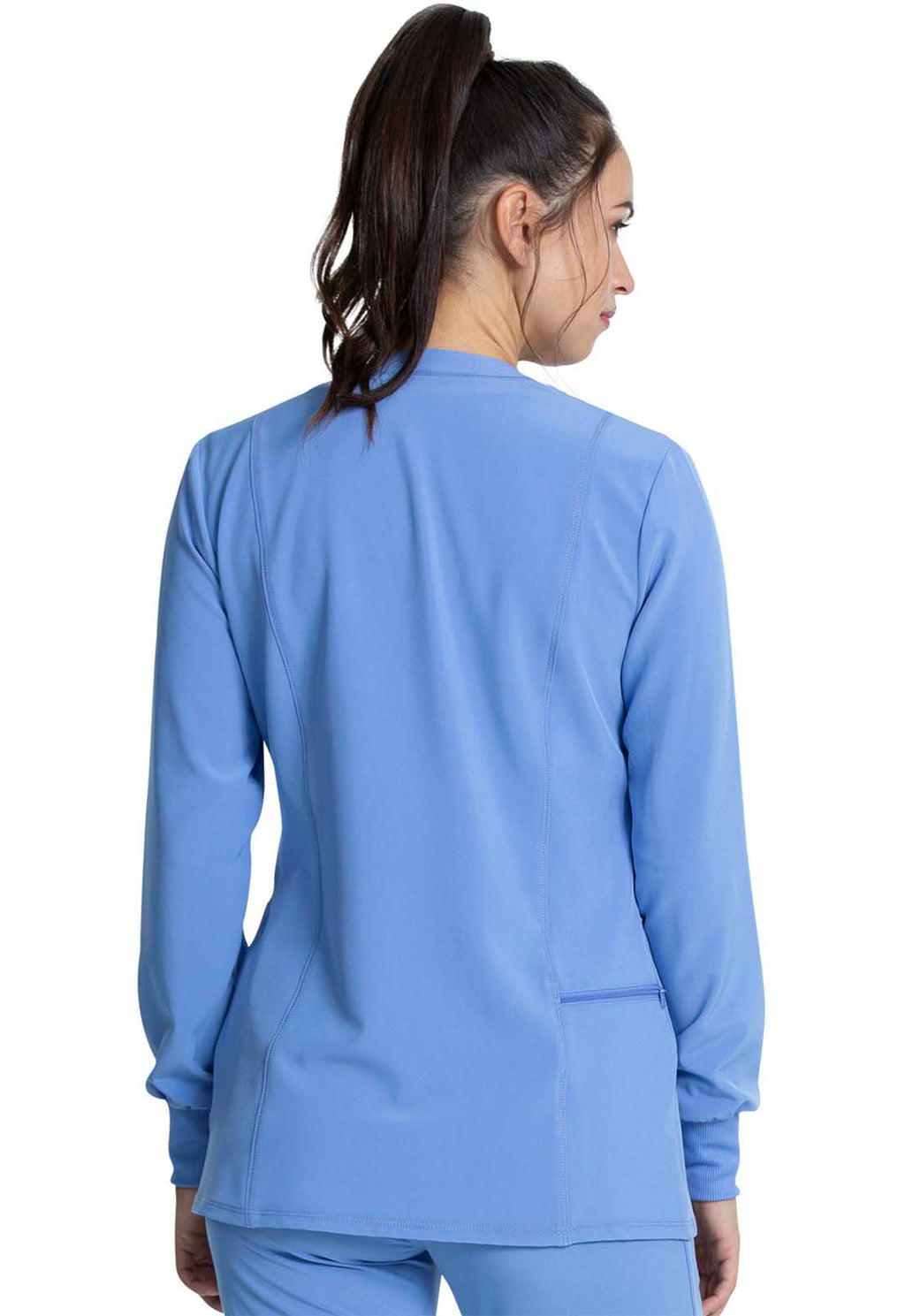 Allura CKA384 Women's Zip Front Jacket Ciel Blue