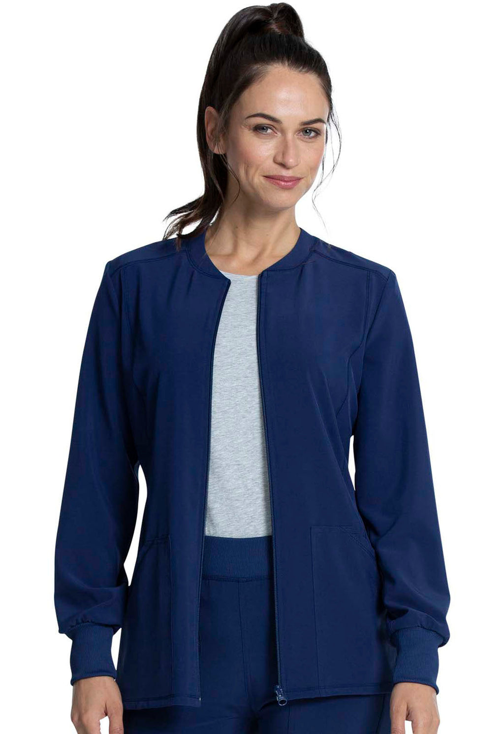 Allura CKA384 Women's Zip Front Jacket Navy