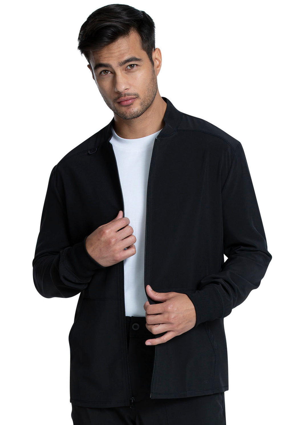 Allura CKA387 Men's Zip Front Jacket Black