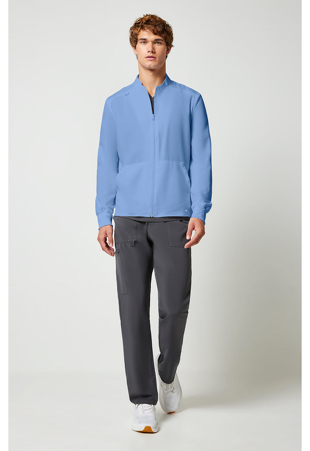 Allura CKA387 Men's Zip Front Jacket Ciel Blue