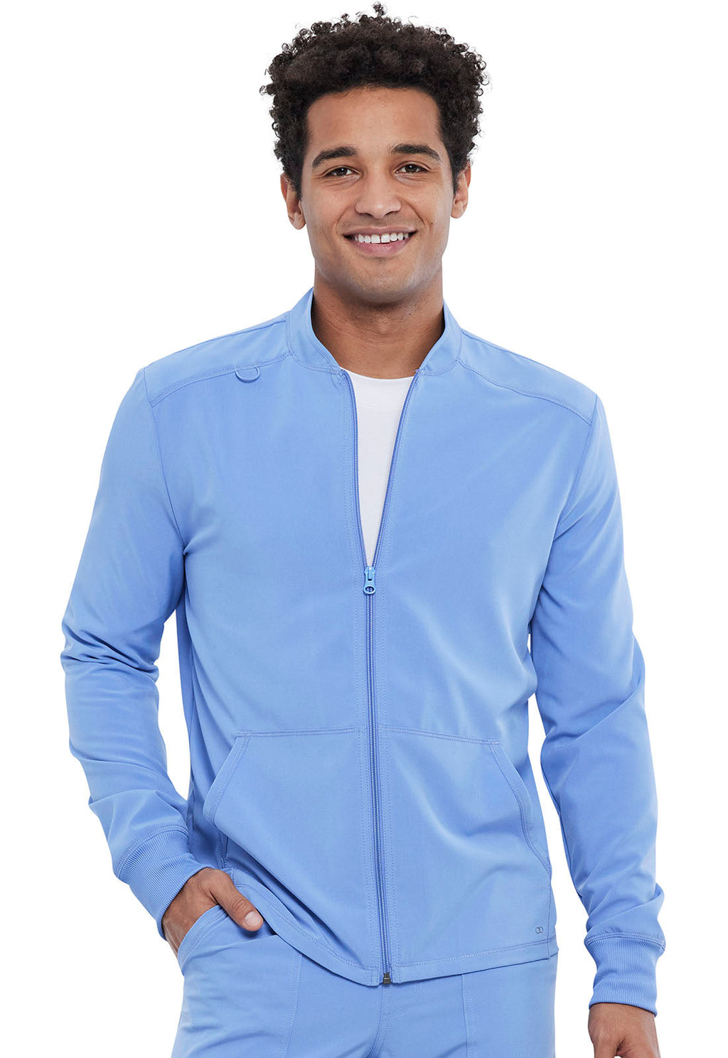 Allura CKA387 Men's Zip Front Jacket Ciel Blue