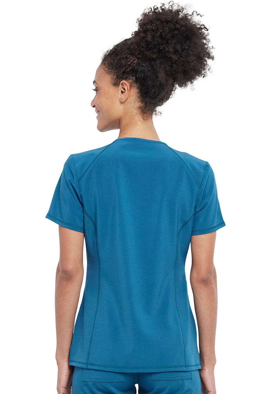 Allura CKA684 Women's V-Neck Scrub Top Caribbean Blue