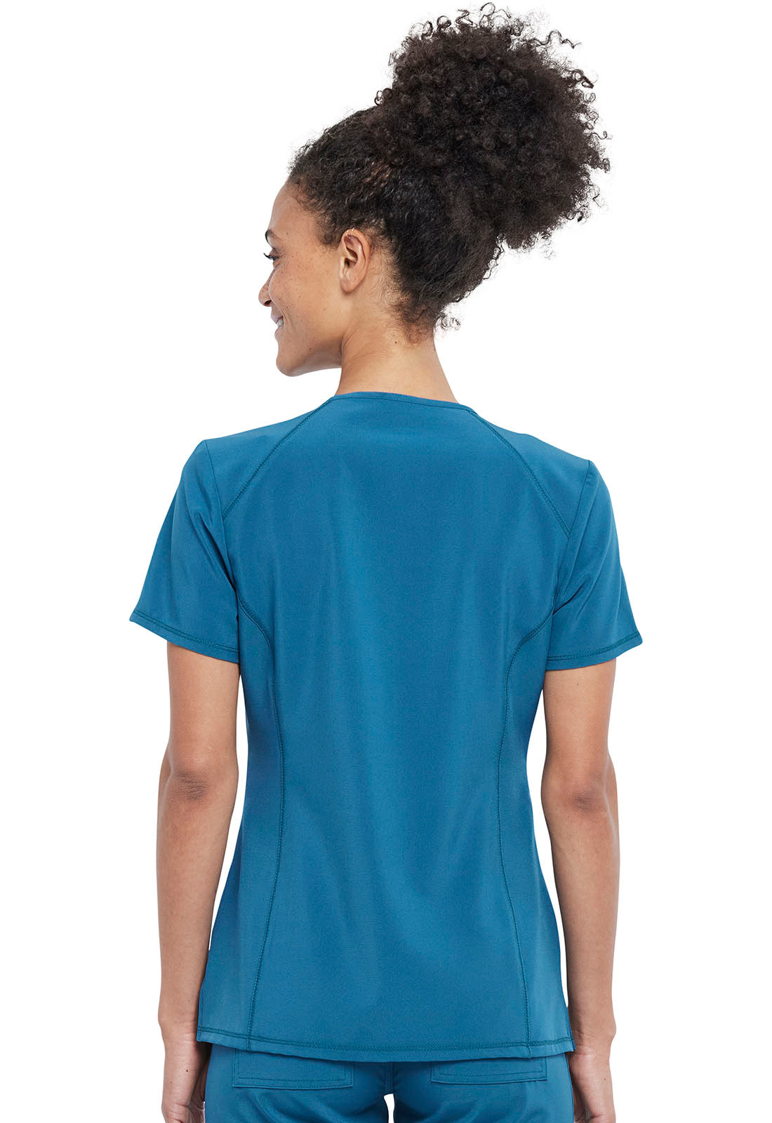 Allura CKA684 Women's V-Neck Scrub Top Caribbean Blue