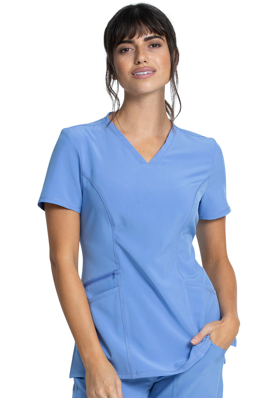 Allura CKA684 V-Neck Top Ciel