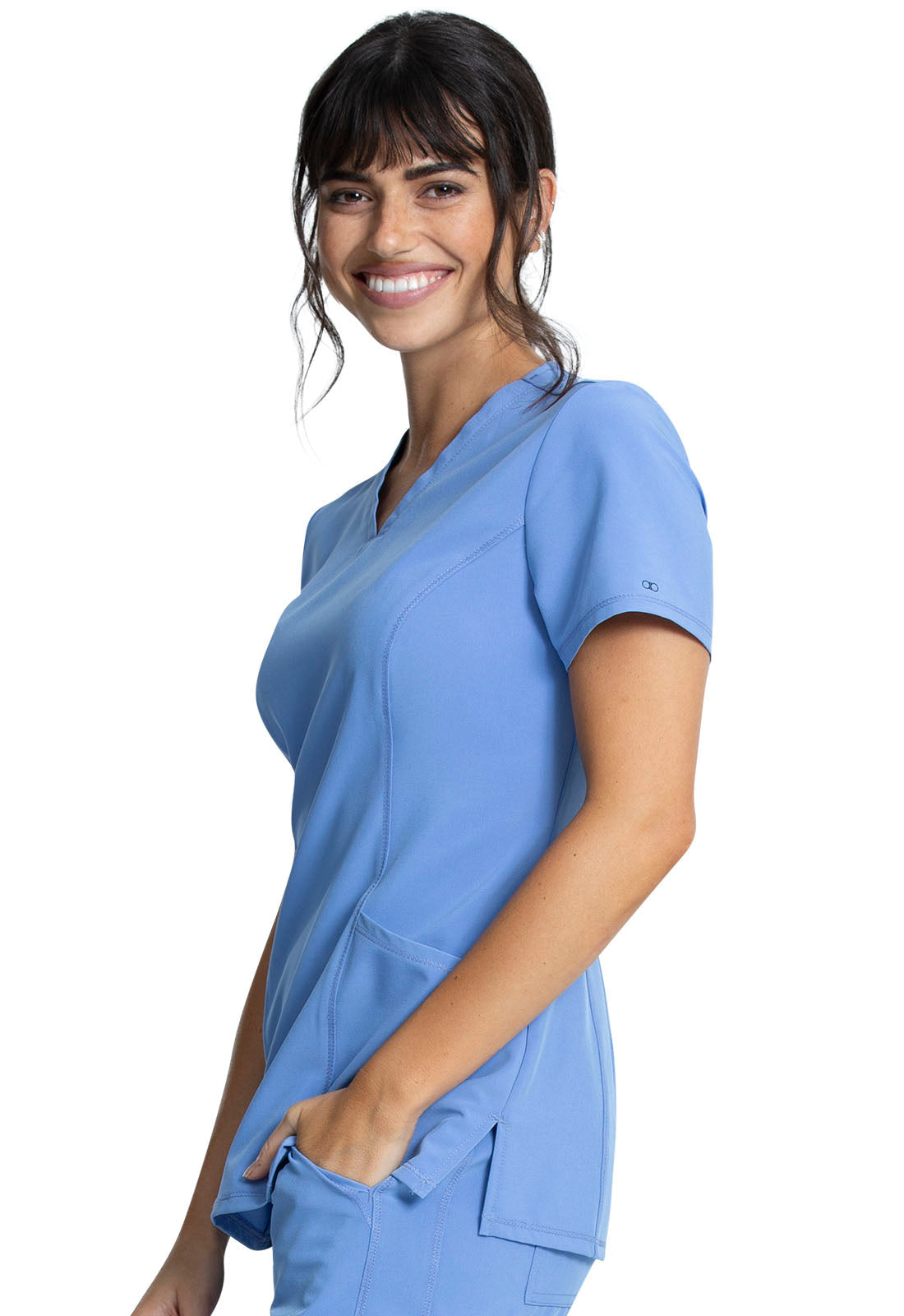 Allura CKA684 V-Neck Top Ciel
