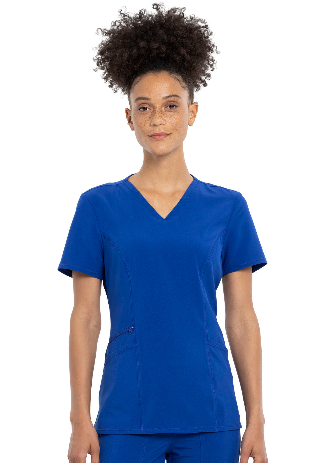 Allura CKA684 Women's V-Neck Scrub Top Galaxy Blue