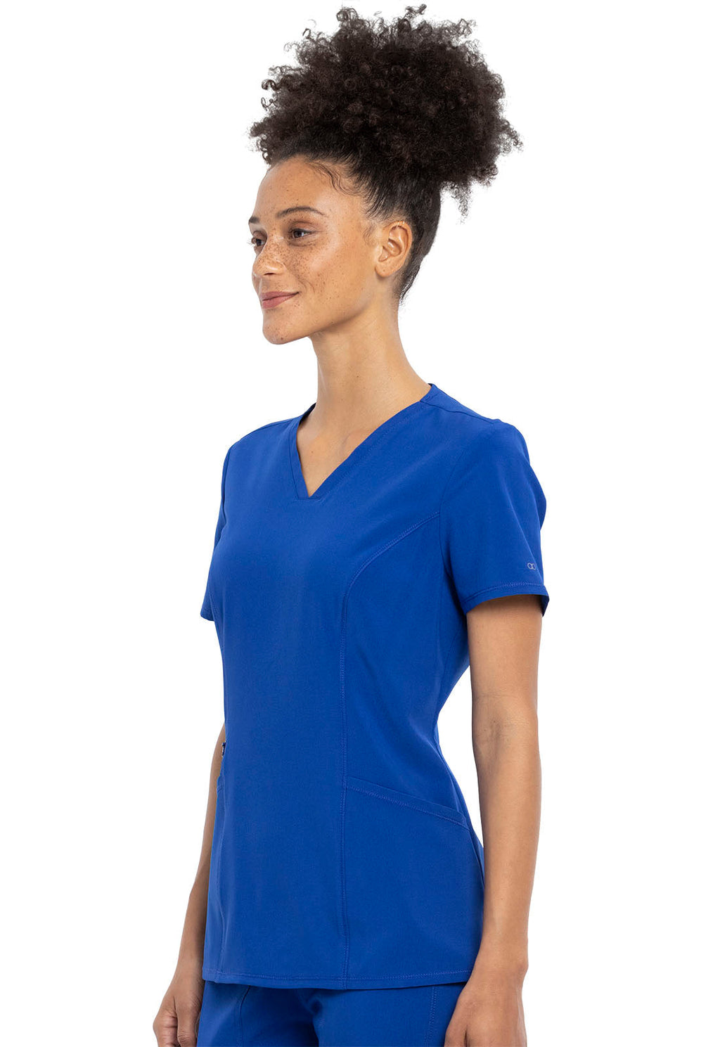 Allura CKA684 Women's V-Neck Scrub Top Galaxy Blue