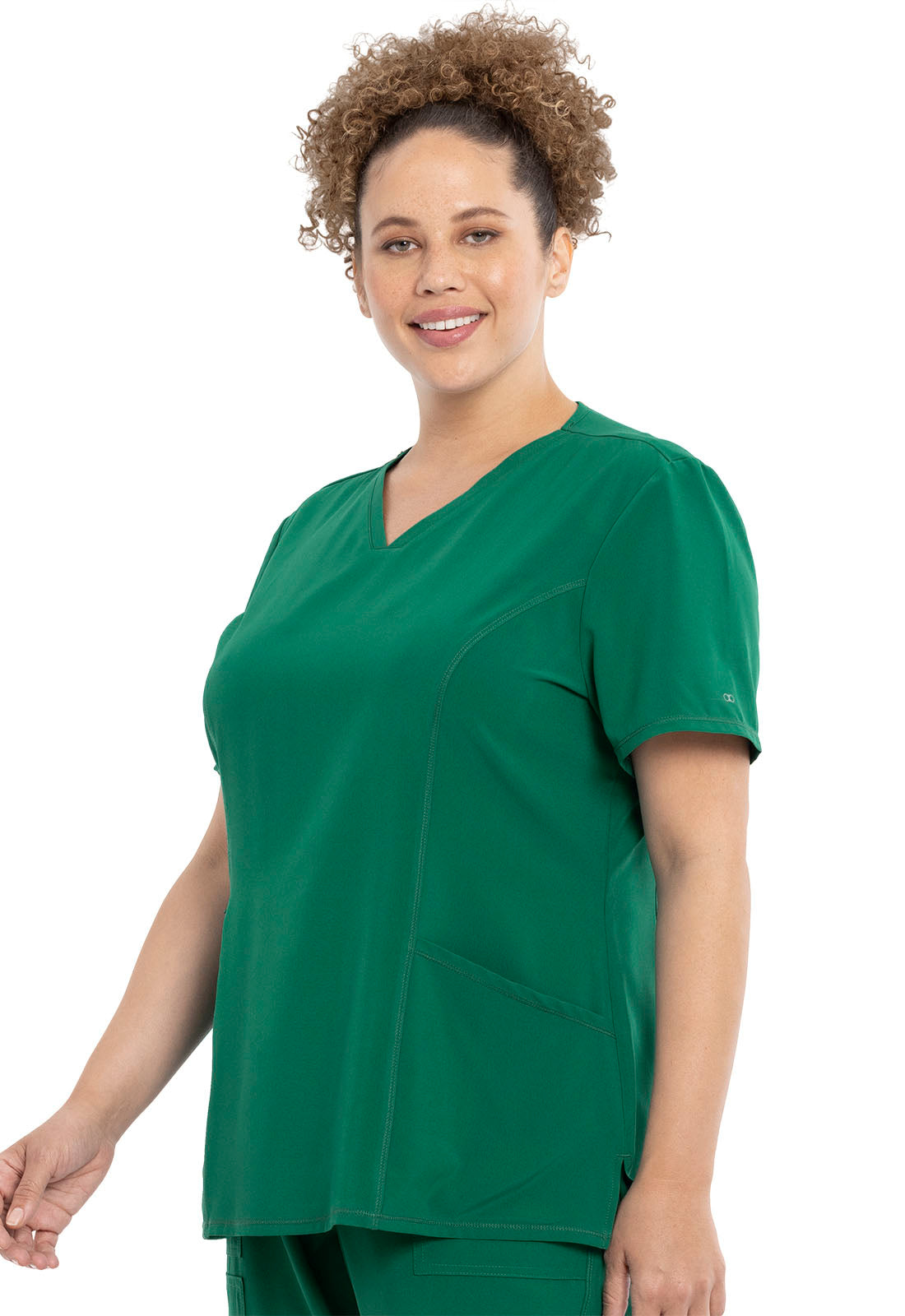 Allura CKA684 Women's V-Neck Scrub Top Hunter Green