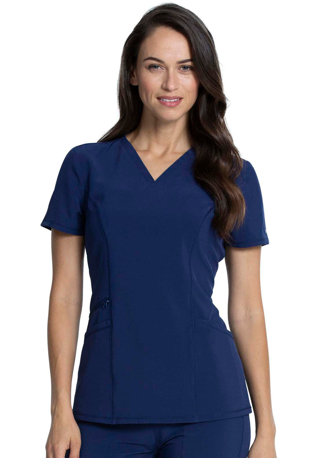 Allura CKA684 Women's V-Neck Scrub Top Navy