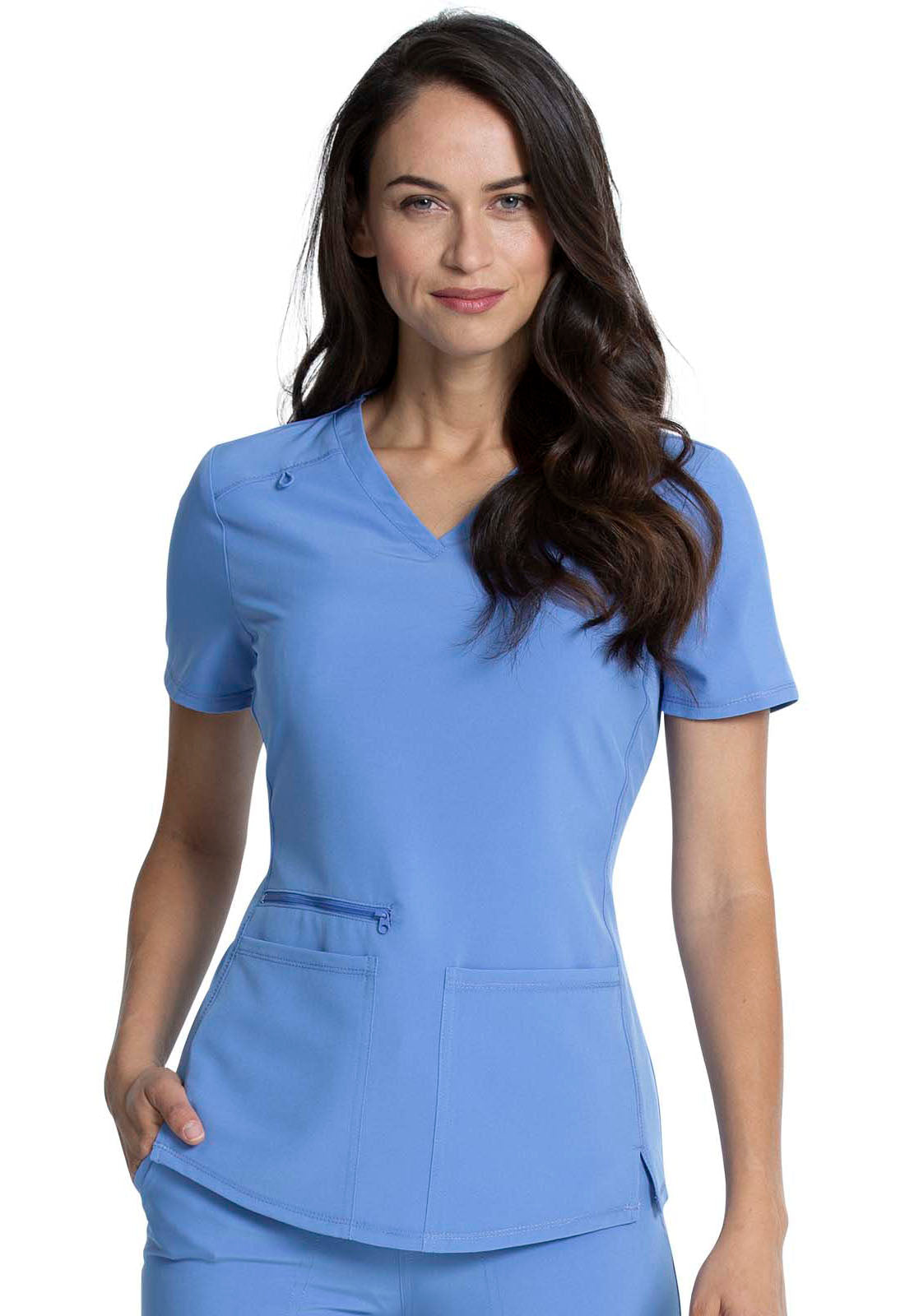 Allura CKA685 V-Neck Top Ciel