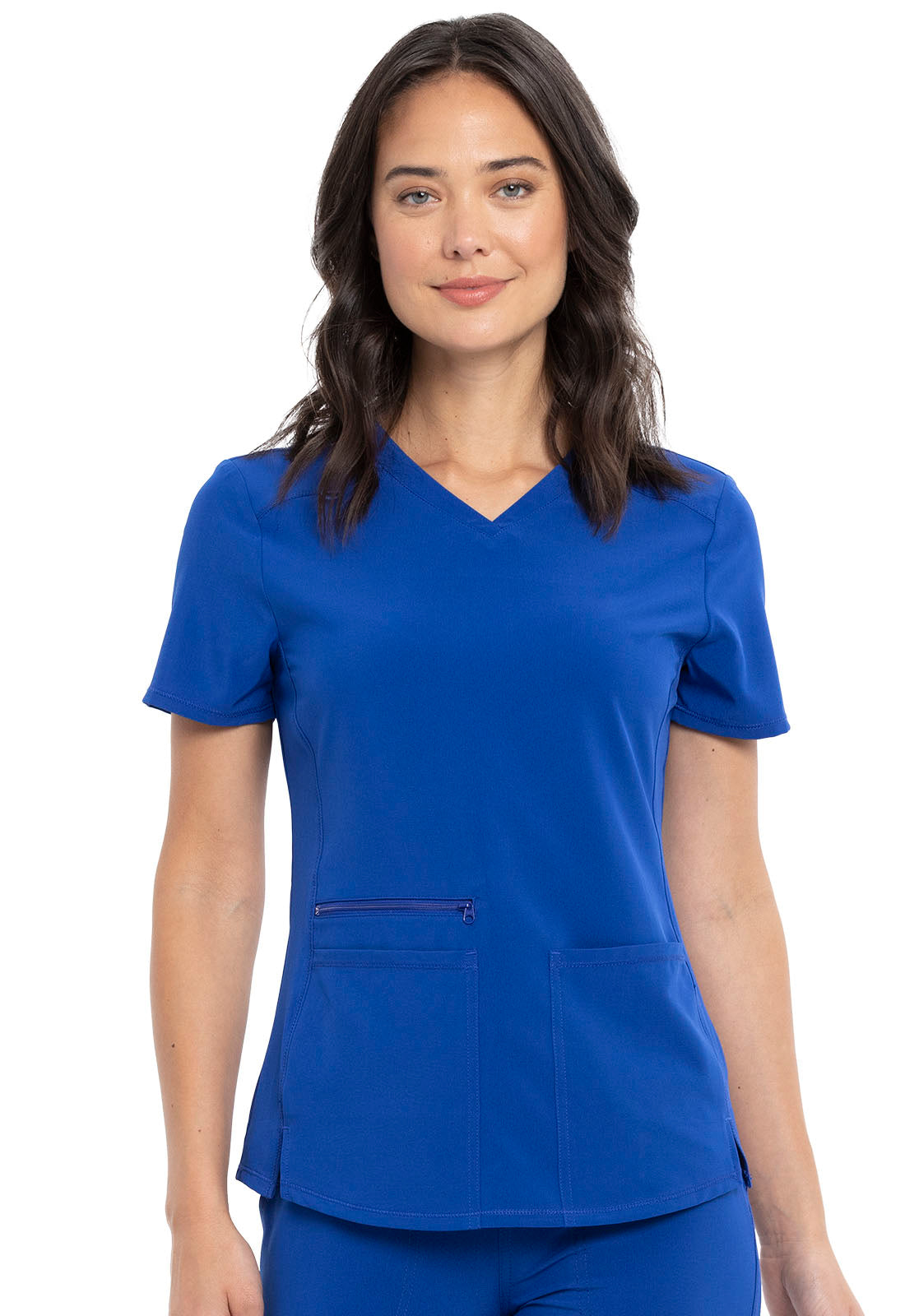 Allura CKA685 Women's V-Neck Scrub Top Galaxy Blue