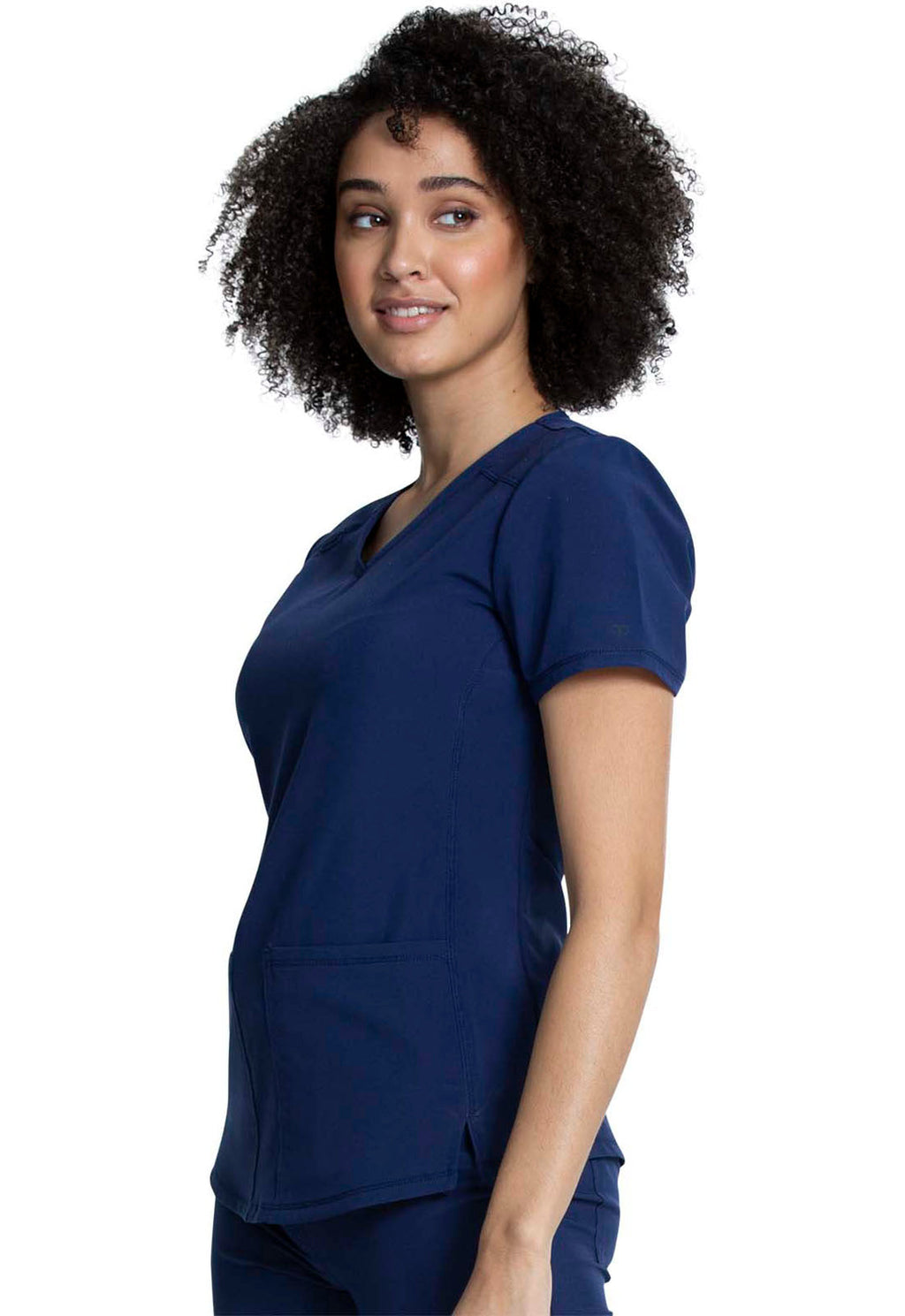 Allura CKA685 Women's V-Neck Scrub Top Navy