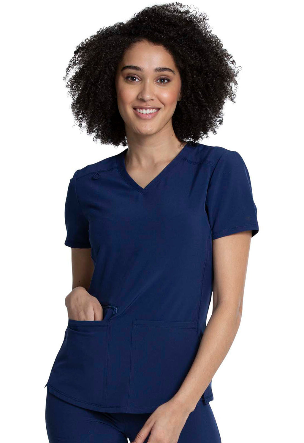 Allura CKA685 Women's V-Neck Scrub Top Navy