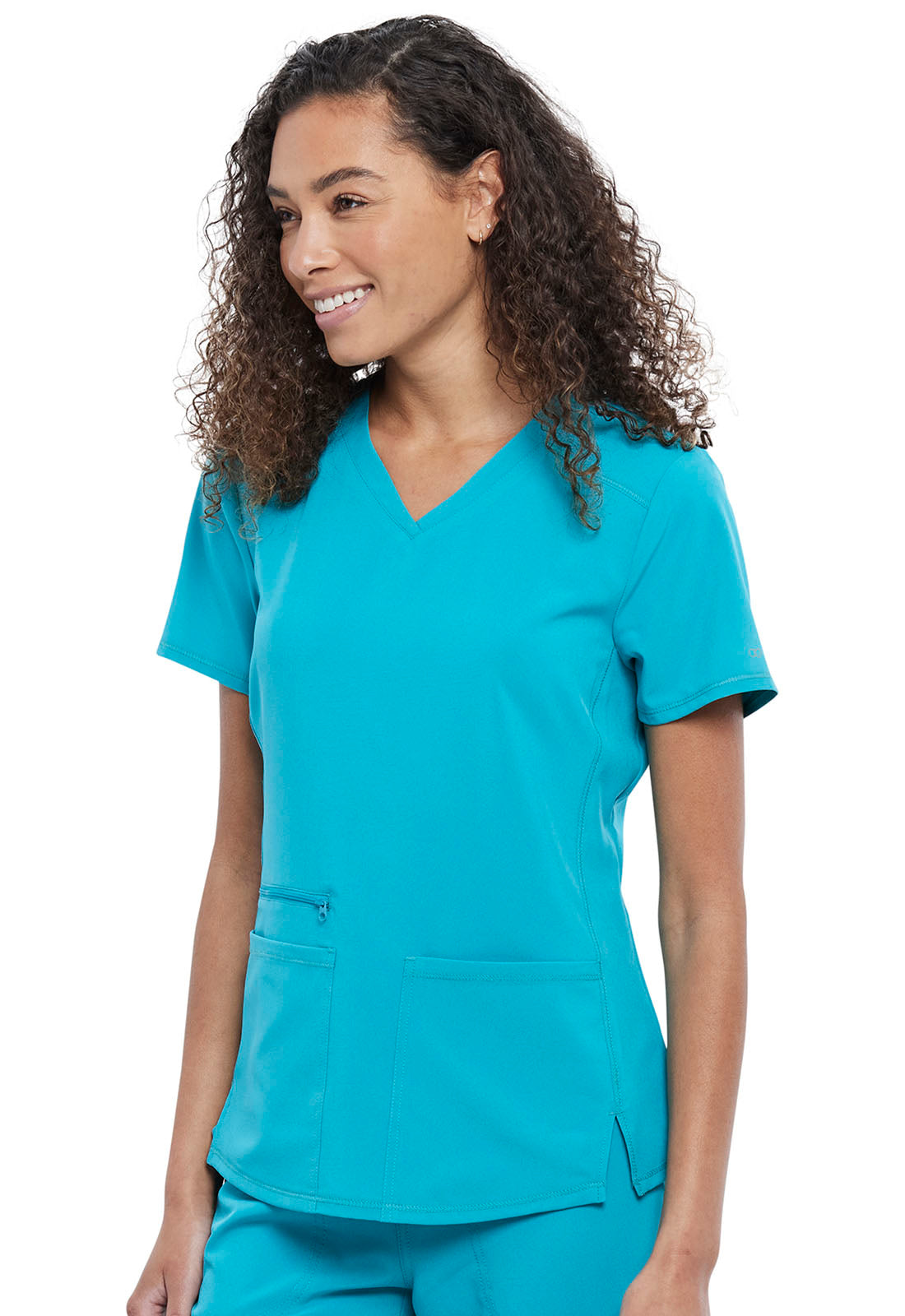 Allura CKA685 Women's V-Neck Scrub Top Teal Blue