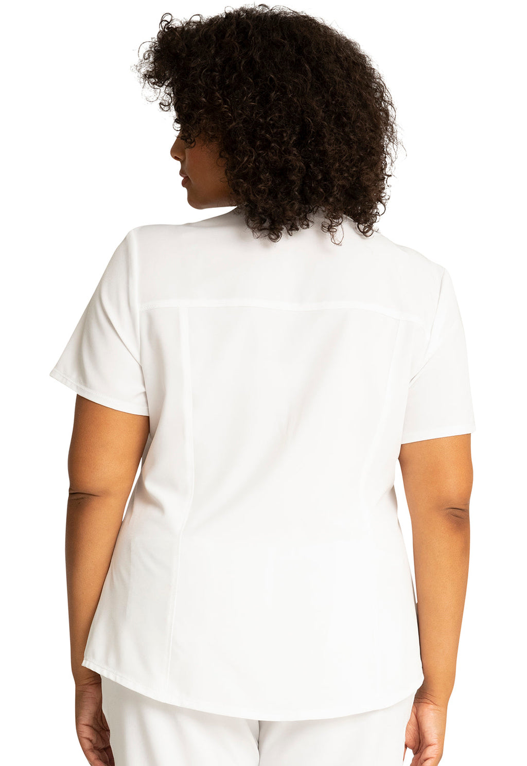 Allura CKA685 Women's V-Neck Scrub Top White