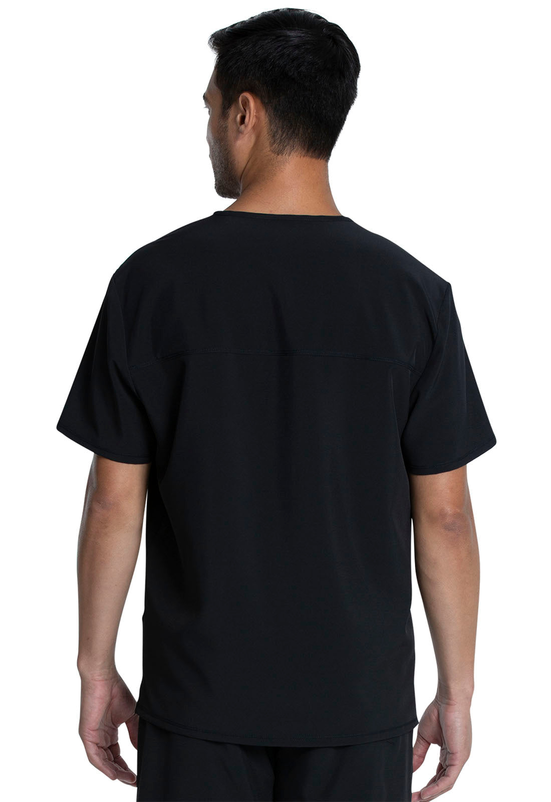 Allura CKA686 Men's V-Neck Scrub Top Black