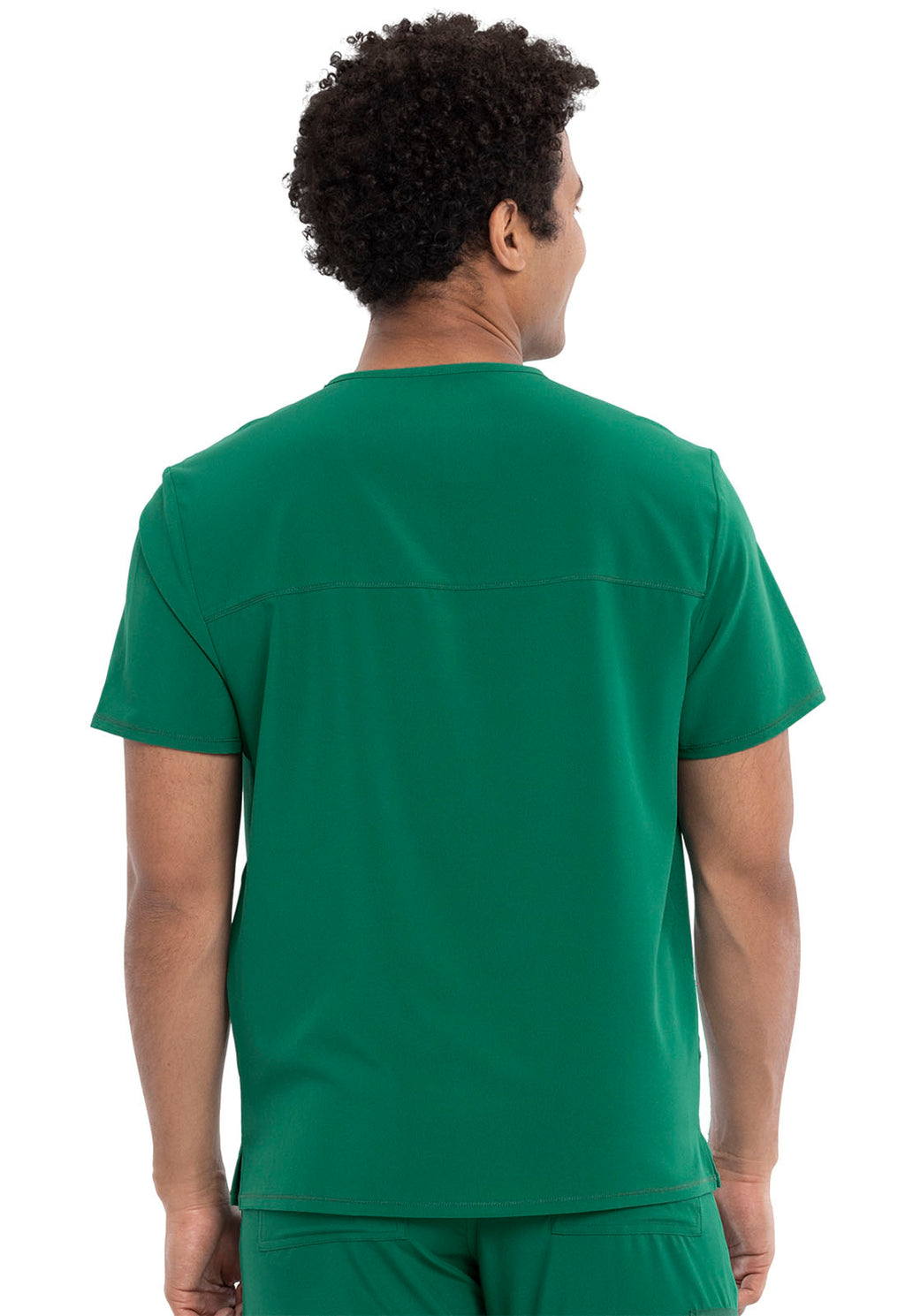Allura CKA686 Men's V-Neck Scrub Top Hunter Green