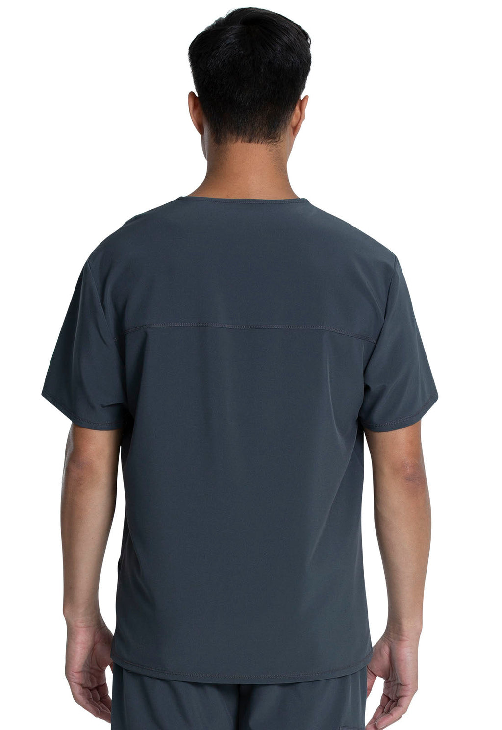 Allura CKA686 Men's V-Neck Scrub Top Pewter