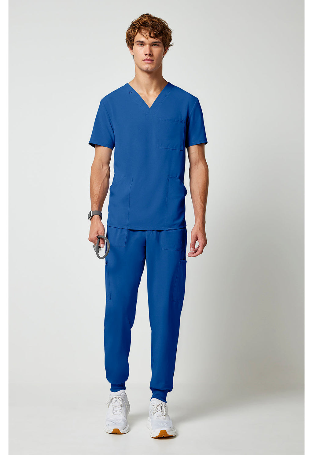 Allura CKA686 Men's V-Neck Scrub Top Royal